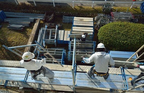 愛知県名古屋市リフォーム足場の組み立ては株式会社清水技工へ